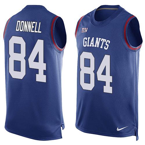  Giants #84 Larry Donnell Royal Blue Team Color Men's Stitched NFL Limited Tank Top Jersey